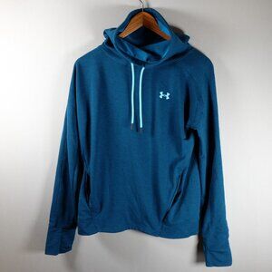Under Armour Size Small Funnel Turtleneck Long Sleeve Pullover Loose Blue Men's